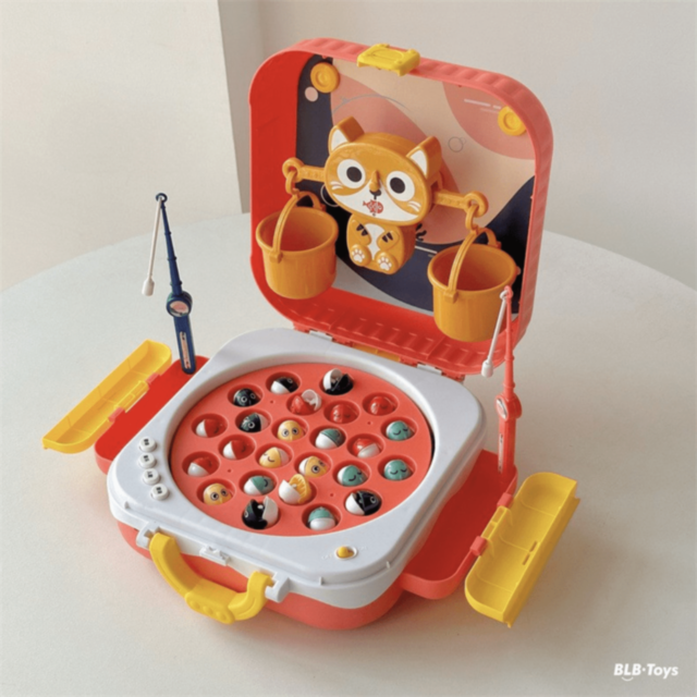 Joc Pescuit Magnetic Electric în Rucsac Copii (culoare aleatorie)