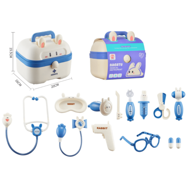 Set doctor pentru copii cu valiză și accesorii, 12 piese 