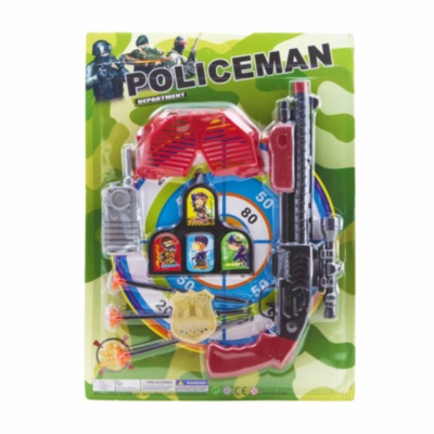 Set Polițist: Pușcă cu 3 Ventuze, Ochelari, Stație Radio și Țintă | image