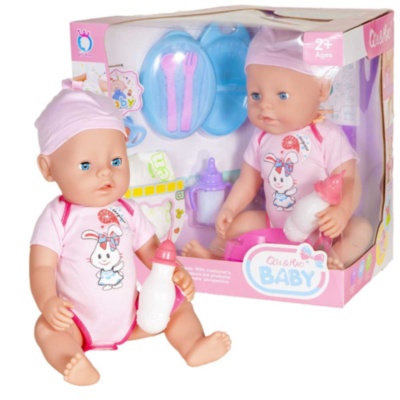 Bebelușul  la Oliță  Interactiv , cu 6 Sunete Realiste, Pampers, Oliță, Suzetă, Biberon și Tacâmuri | image