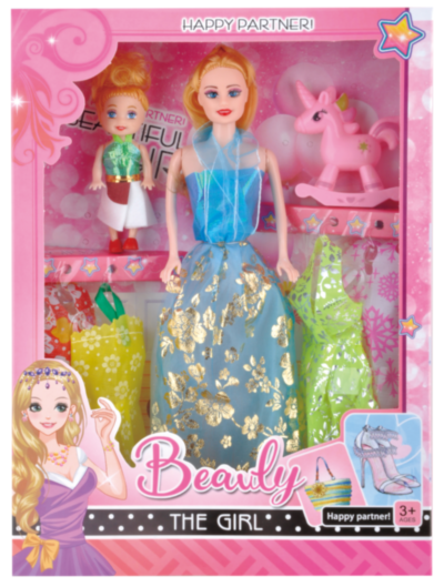 Barbie cu Fiica, Căluț și 4 Ținute | image