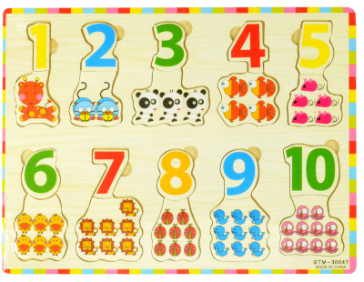 Puzzle Incastru din Lemn Învățăm să Numărăm | image