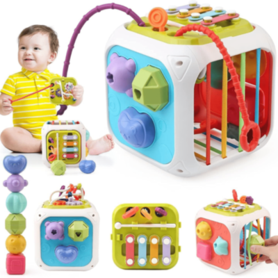 Cub educativ 7 în 1 cu forme, pian și labirint  | image