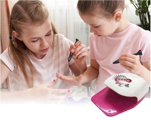 Set de manichiura pentru fetite, oja, sclipici