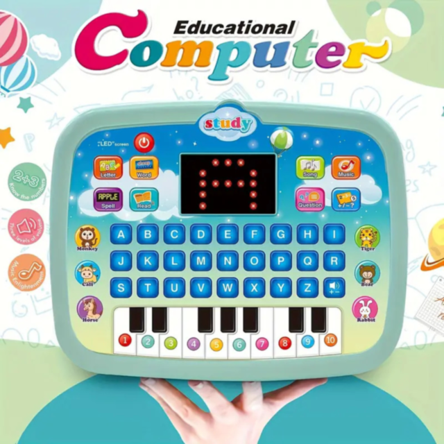 Tabletă Educativă Interactivă pentru Copii cu Litere, Muzică și Jocuri (culoare aleatorie)