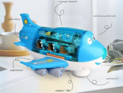 Avion Interactiv cu Lumină, Muzică și 3 Omuleți (culoare aleatorie) | image