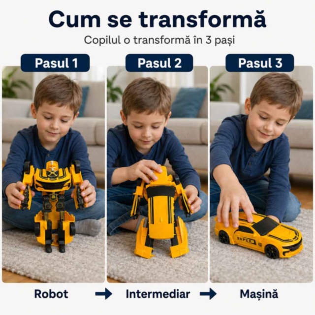 Mașină transformabilă în robot 2 în 1