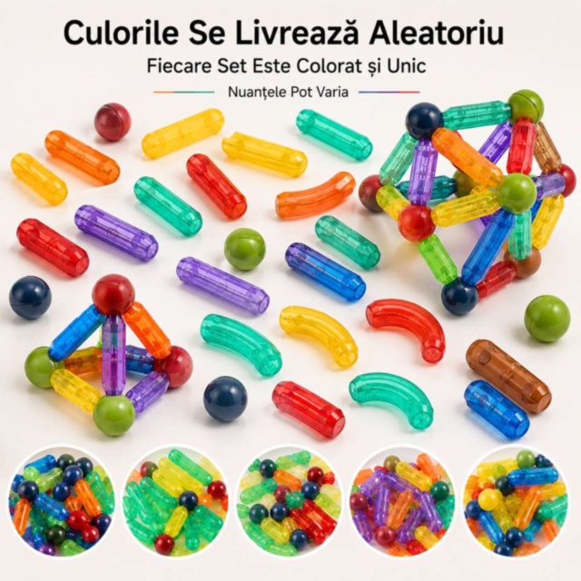Set Magnetic de Construcție Creativă cu 42 Piese