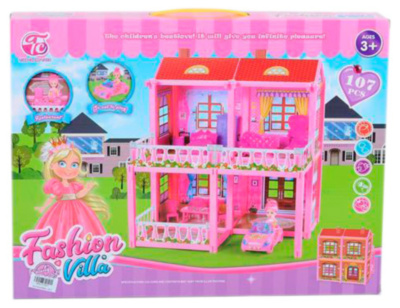 Сasa Barbie cu Coridor, Camera de Oaspeți și Dormitor, 107 piese | image