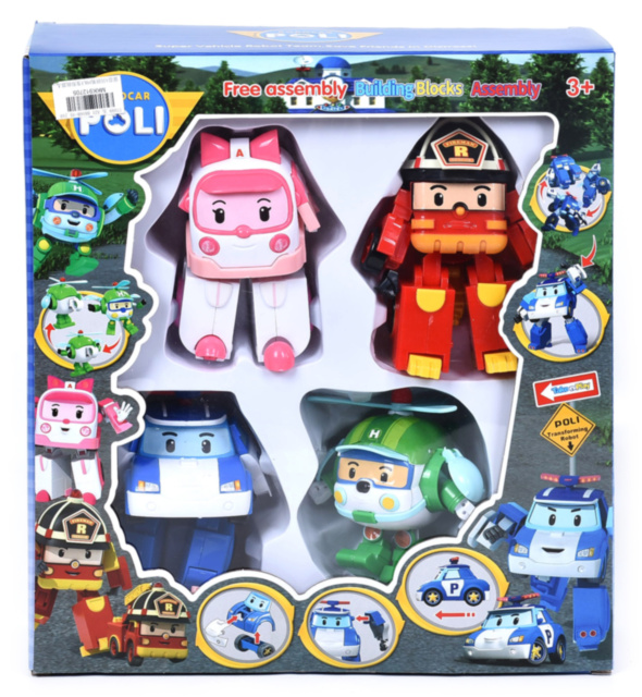 Set 4 Robocar Poli Transformabili 