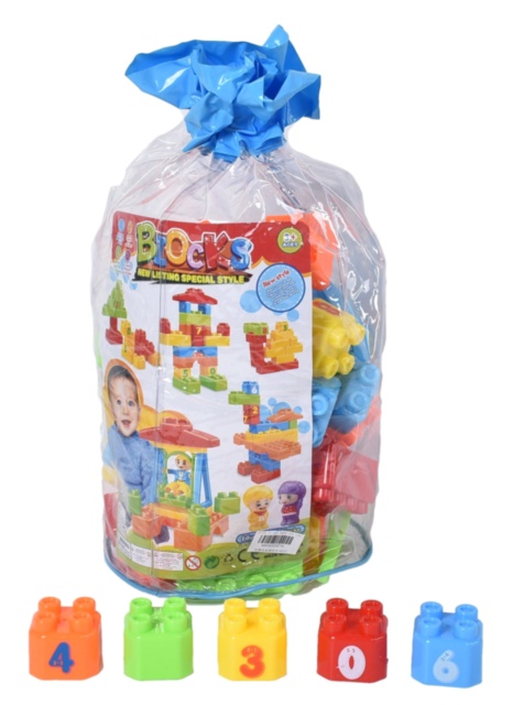 Set de Construcție din 48 Blocuri Colorate