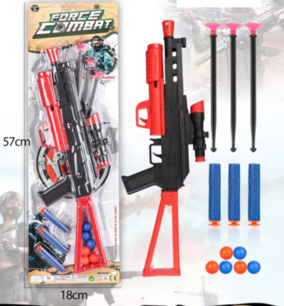 Mitralieră cu gloanțe moi cu ventuză și bile | image