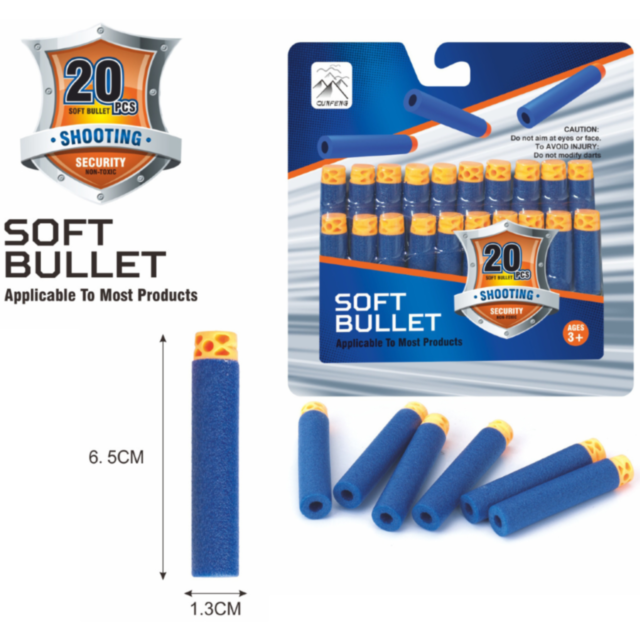 Set Gloanțe de Schimb din Spumă – 20 Bucăți