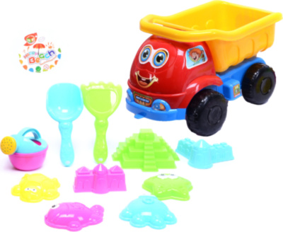 Camion cu 10 Accesorii de Nisip, 34cm | image
