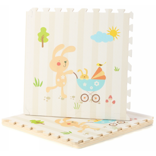 Covor Puzzle pentru Copii cu Iepuraș