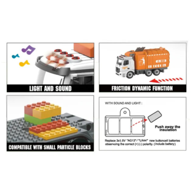 Camion de Salubrizare cu Lumină și Sunet – Asamblare și Funcții Interactive