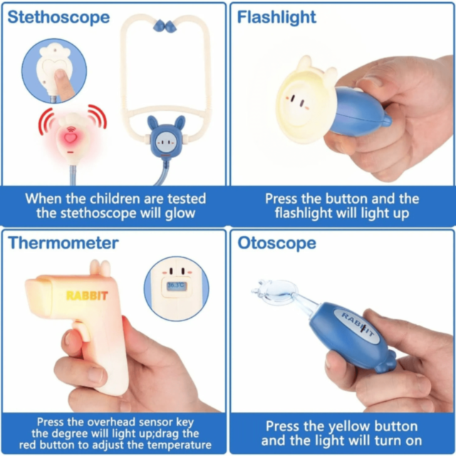 Set Doctor pentru Copii cu Valiză și Accesorii, 12 piese