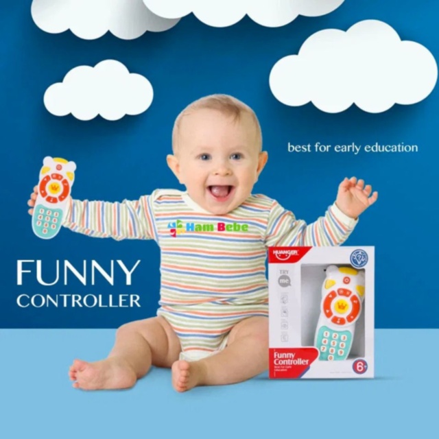 Telecomandă jucărie muzicală cu lumini pentru bebeluși