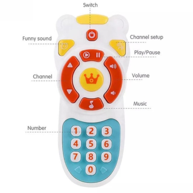 Telecomandă jucărie muzicală cu lumini pentru bebeluși