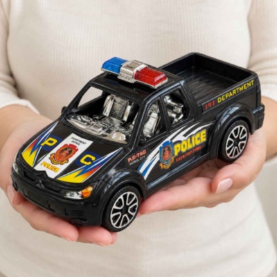 Mașină de poliție pickup cu inerție pentru copii | image