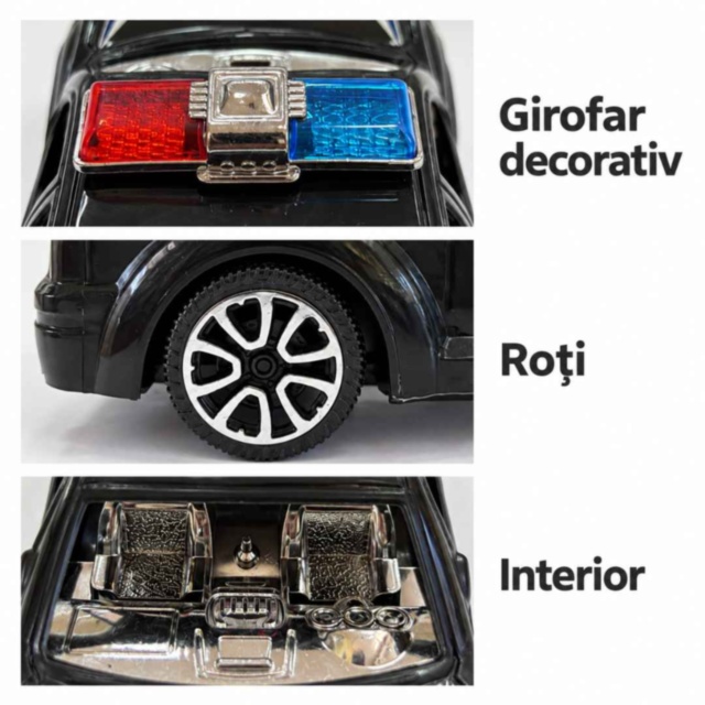 Mașină de poliție pickup cu inerție pentru copii