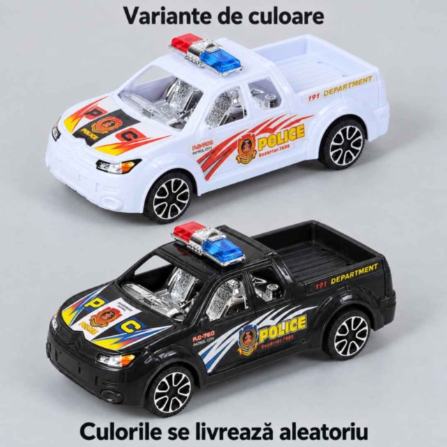 Mașină de poliție pickup cu inerție pentru copii