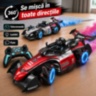 Mașinuță RC cu fum, lumini și mișcare 360°