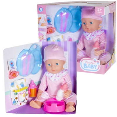 Bebelușul  la Oliță  Interactiv , cu 6 Sunete Realiste, Pampers, Oliță, Suzetă, Biberon și Tacâmuri | image