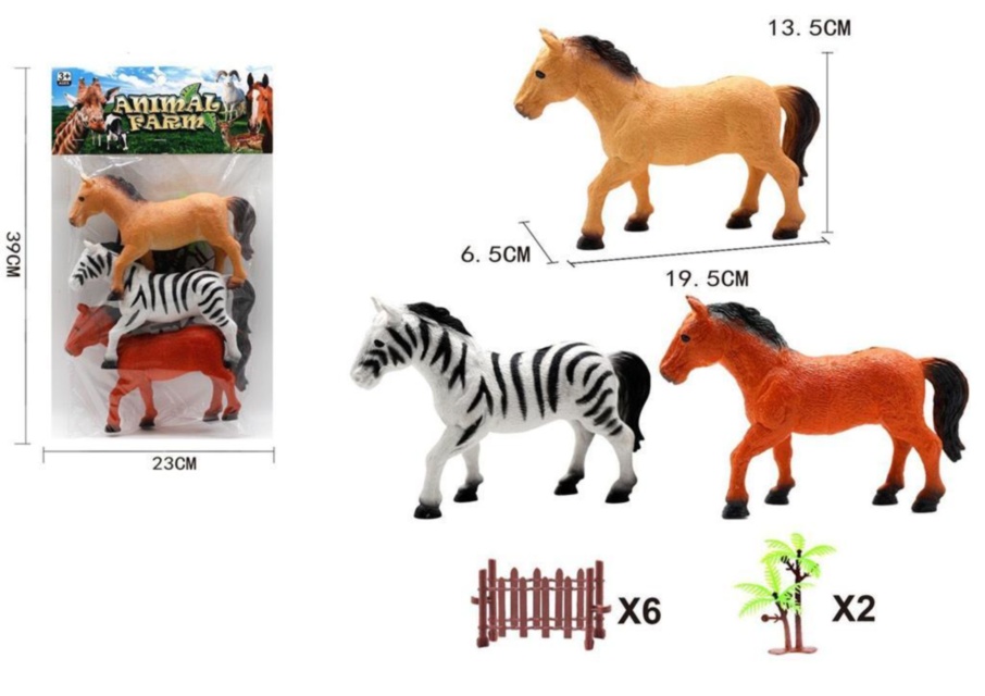 Mega Set 3 Căluți cu Gard