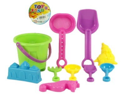 Găletușă cu 9 Accesorii de Nisip, 21cm | image