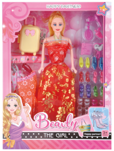 Barbie cu 2 Ținute, Încălțăminte și Accesorii de Păr | image