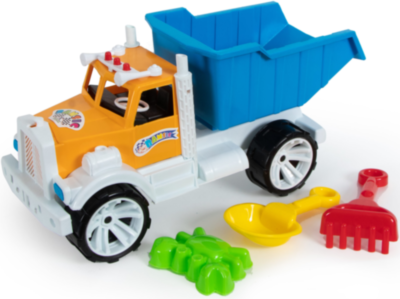 Camion cu Lopățica, Greblă și Formă de Nisip, 43cm  | image