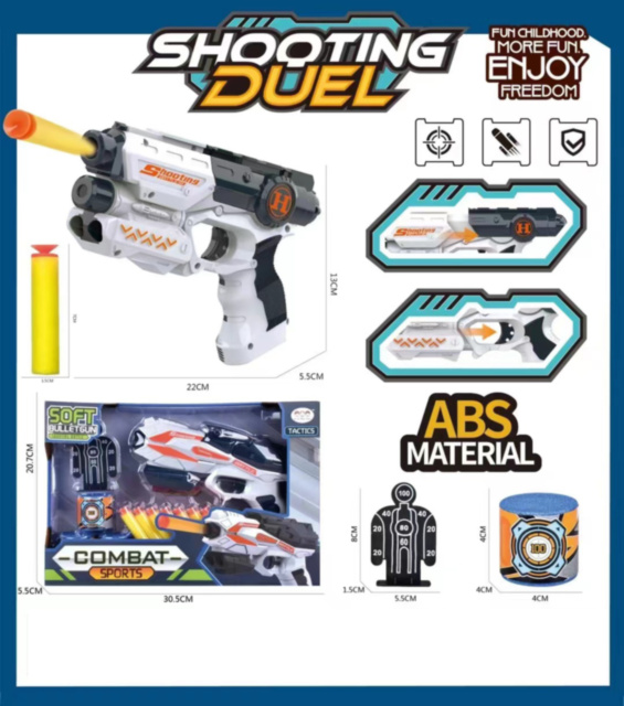 Pistol Blaster cu Proiectile și Țintă