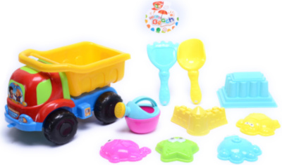Camion cu 9 Accesorii de Nisip, 34cm | image