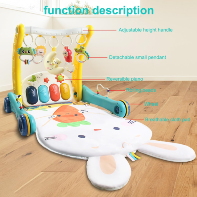 Premergător și Centru de Activități Pian 2 în 1 pentru Bebeluși