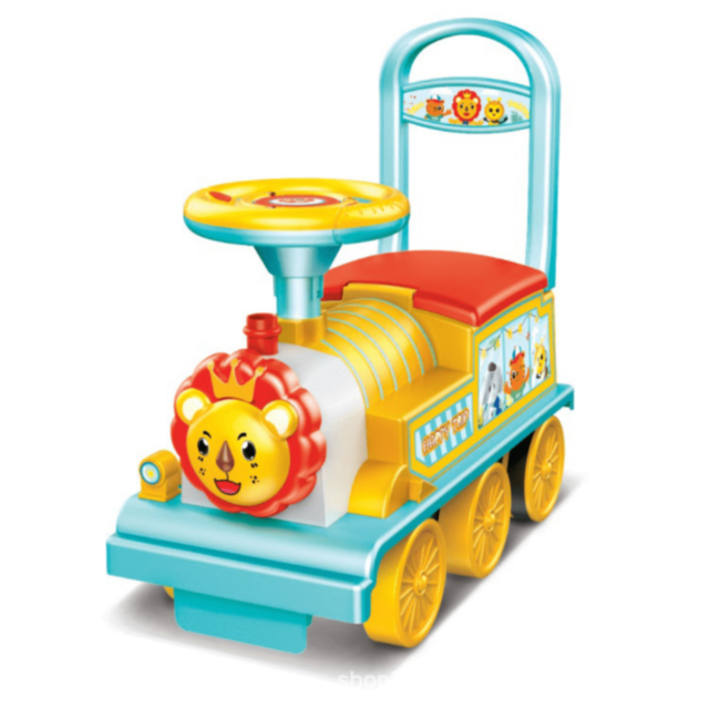 Trenuleț Copii cu Leu Muzical și Volan Interactiv