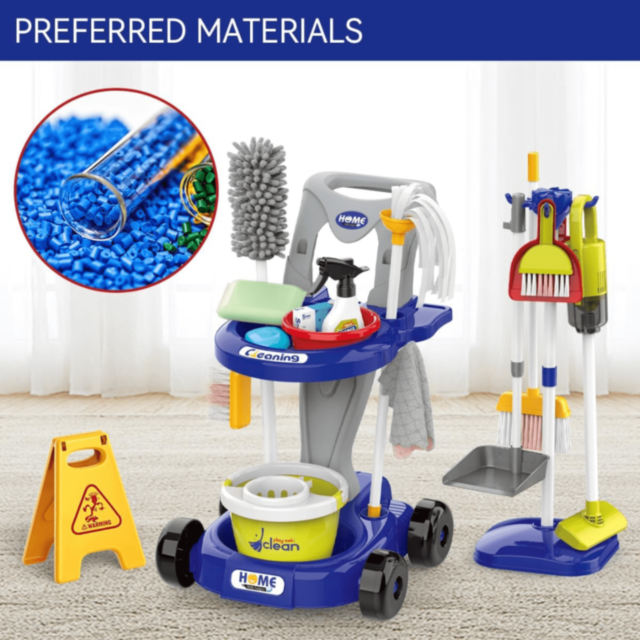 Set Curățenie Copii 29 Piese cu Căruț și Accesorii