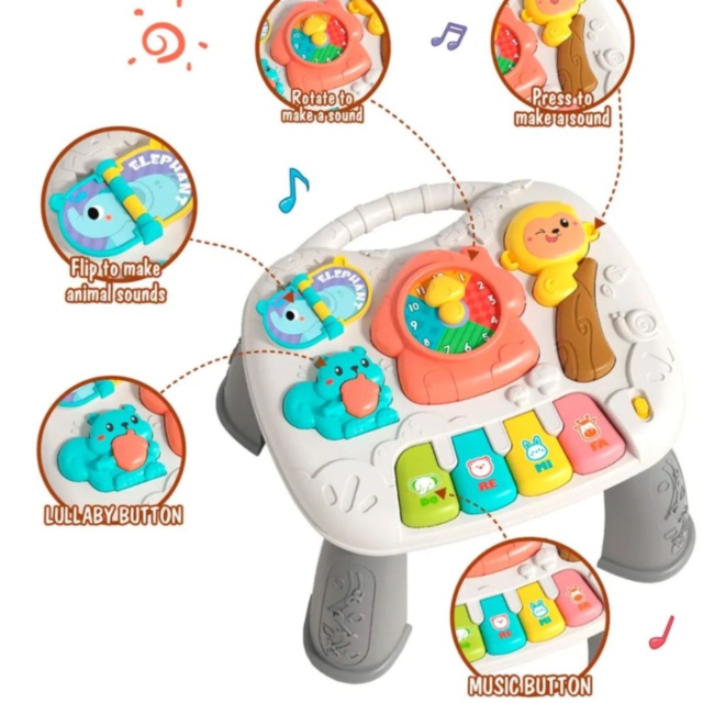 Măsuță Interactivă Muzicală pentru Bebeluși (culoare aleatorie)