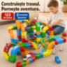 Set de construcție Cube Track cu două trenulețe electrice