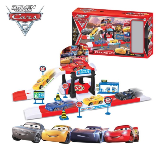 Set Parcare Etajată și Stație Peco cu 4 Mașinuțe