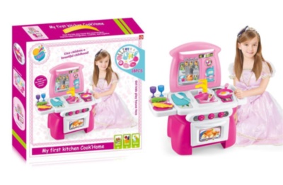 Mega Bucătărie cu Aragaz, Cuptor, Tacâmuri, Produse Alimentare | image