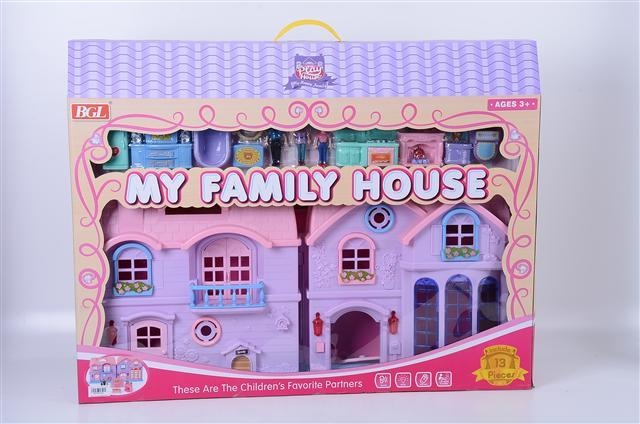 Mega Casă Pliabilă pentru Păpuși cu Figurine și Mobilă