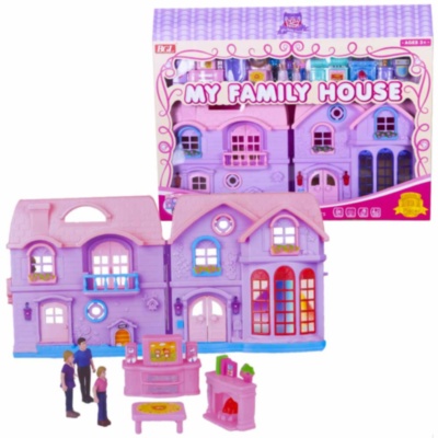 Mega Casă Pliabilă pentru Păpuși cu Figurine și Mobilă | image
