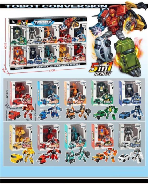 Set 10 Roboți Transformabili "TOBOT 8" 
