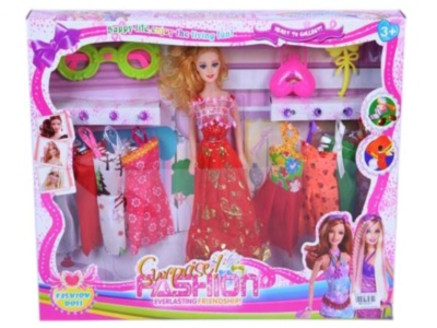Barbie cu 8 Ținute, Ochelari și Gentuță  | image