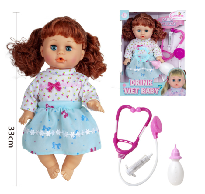 Păpușă cu Sunete și Set Doctor, face pi-pi la oliță