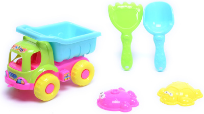 Camion cu 4 Accesorii de Nisip, 24cm  | image