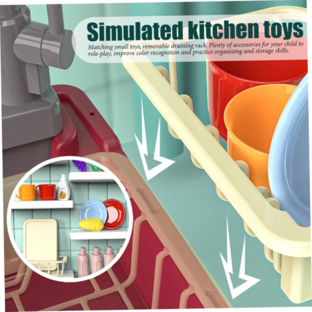 Set de Joacă Chiuvetă pentru Copii cu Apă Recirculabilă și Accesorii