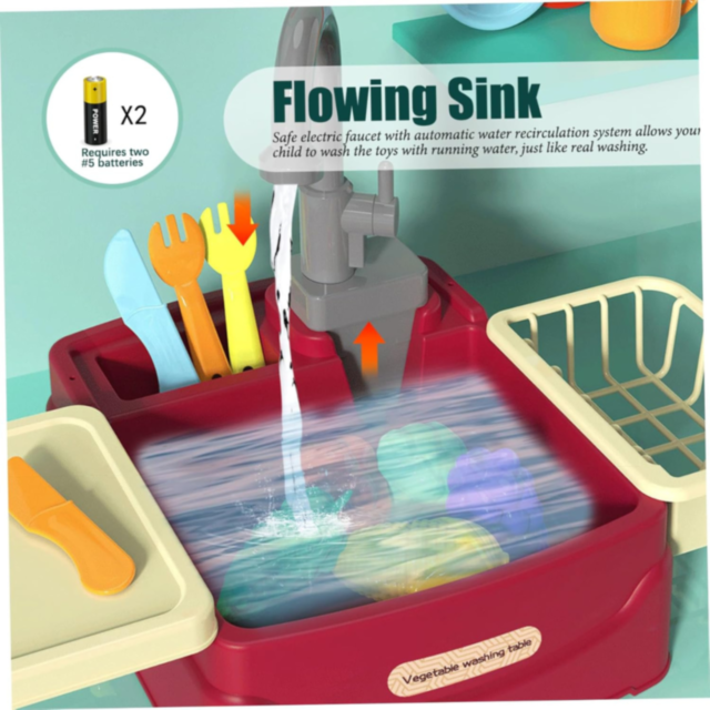 Set de Joacă Chiuvetă pentru Copii cu Apă Recirculabilă și Accesorii
