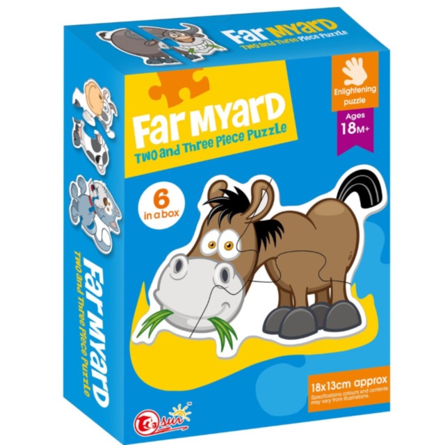 Puzzle Montessori Animale De Fermă 6-în-1 Pentru Copii